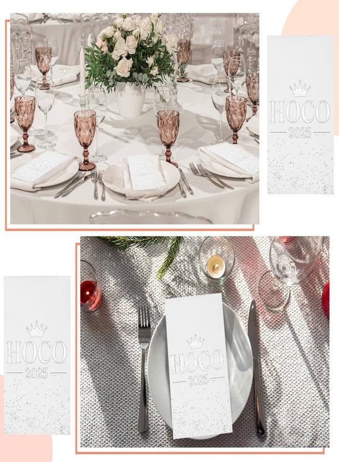 Resurhang Resurhang 100 Pcs Hoco Decorations 2026 Napkins Homecoming Disposable Paper Silver Hoco Dinner Napkins for High School College Homecoming Party Decorations Class of 2026 Party Supplies - Image 5